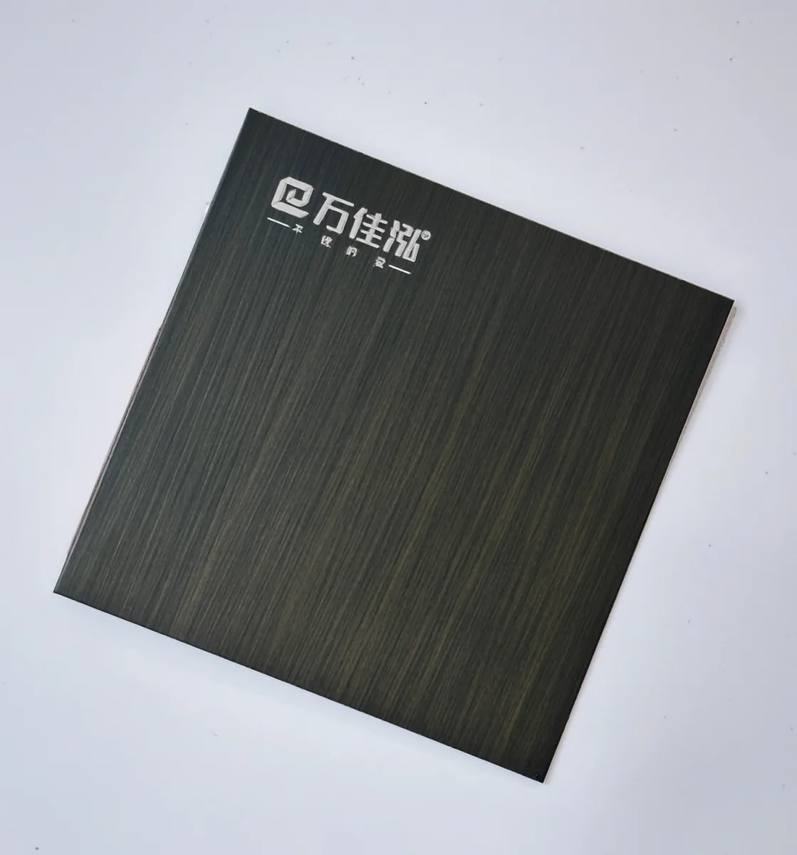 Item A04 — 304 Anti-Fingerprint Hand-Brushed Antique Green Bronze Matte Stainless Steel Sheet sample.