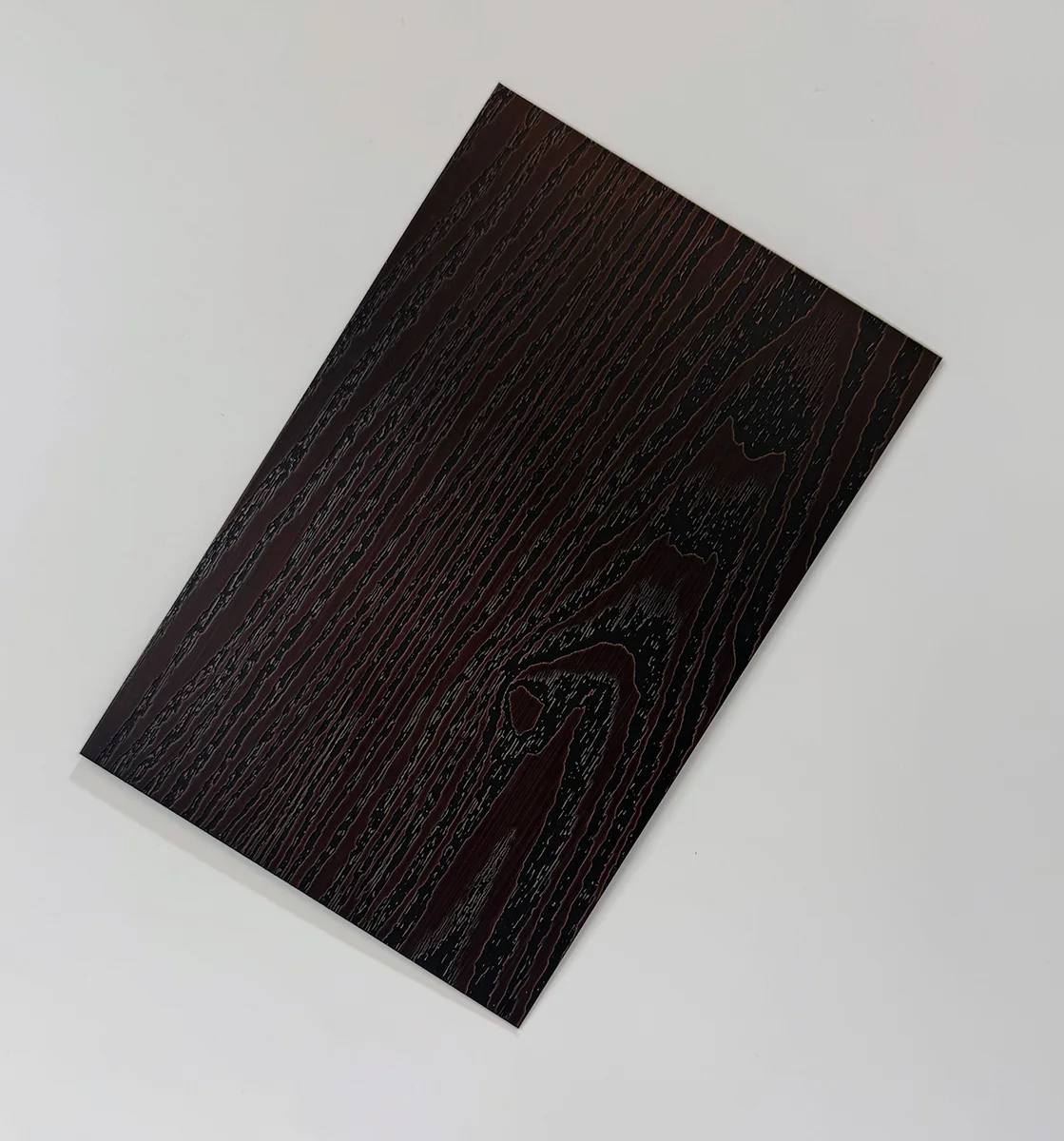 Item A24 — 304 Royal Sandalwood Stainless Steel Sheet sample.