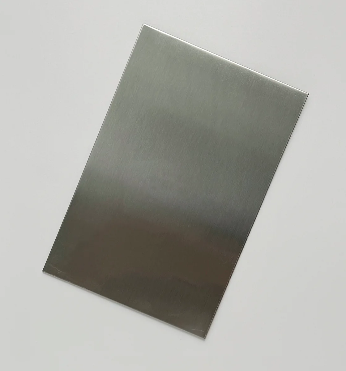 Item B08 — 304 Anti-Fingerprint Oil-Matte Sand Finish Stainless Steel Sheet sample.