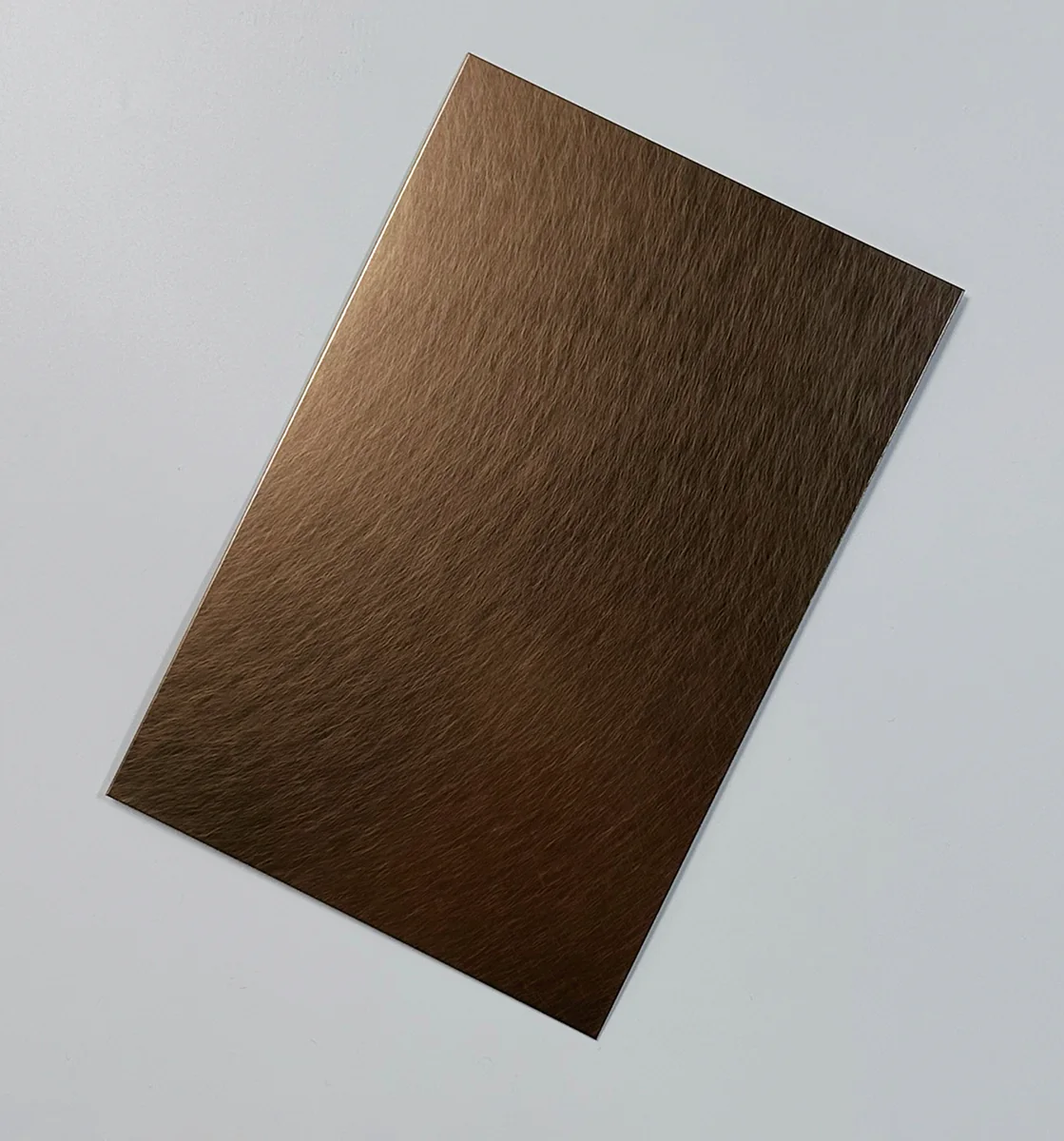 Item B26 — 304 Anti-fingerprint 8K Random Hong Kong Gold (Matte) Stainless Steel Sheet sample.